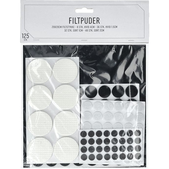 Filtpude sæt - 125 stk. – produktbillede