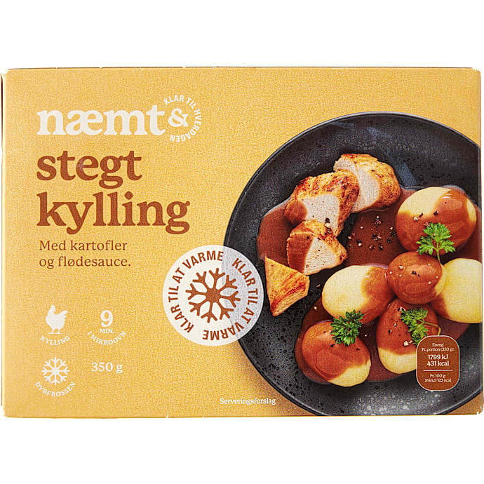 Stegt kylling m. kartofler og flødesauce – produktbillede