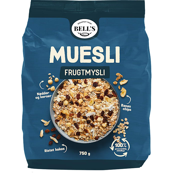 Müsli m. rosin, kokos og banna