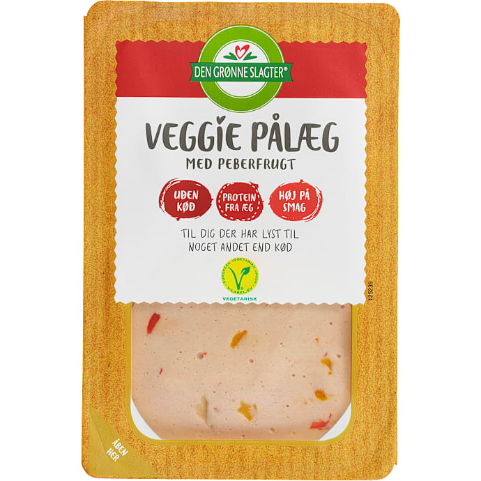Vegetarpålæg i skiver m. peberfrugt