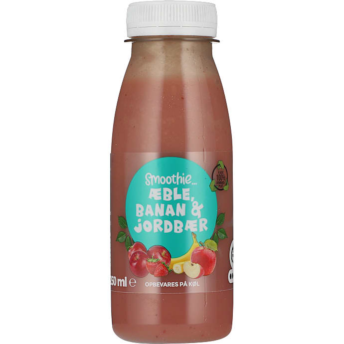 Smoothie m. æble, banan og jordbær