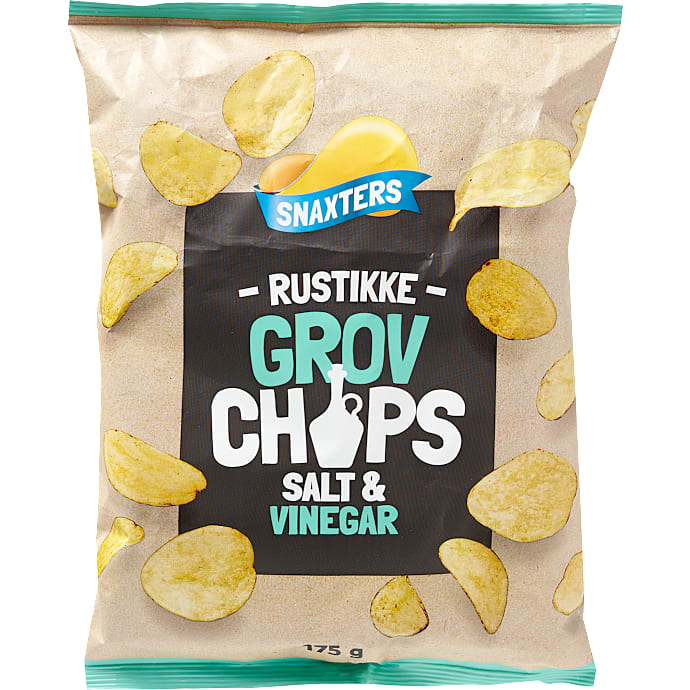 Grovchips m. salt- og eddikesmag