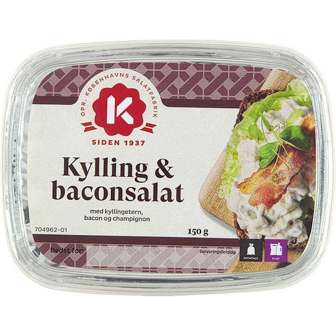 Kyllinge- og baconsalat