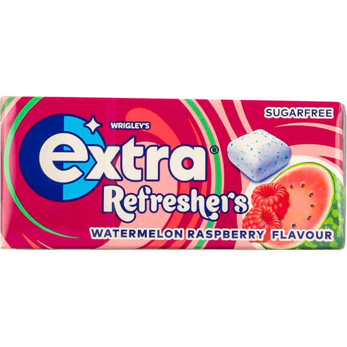 Refreshers tyggegummi m. vandmelon- og hindbærsmag – produktbillede