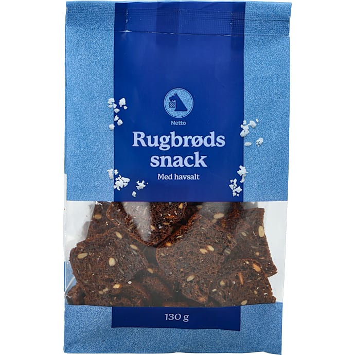 Fintons Rugbrødsnacks med havsalt 130 g