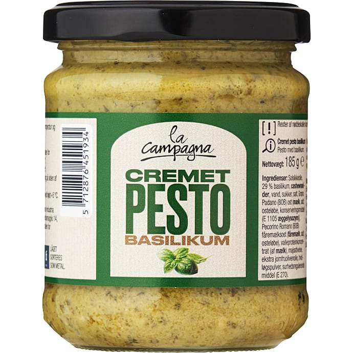 Cremet basilikumspesto – produktbillede