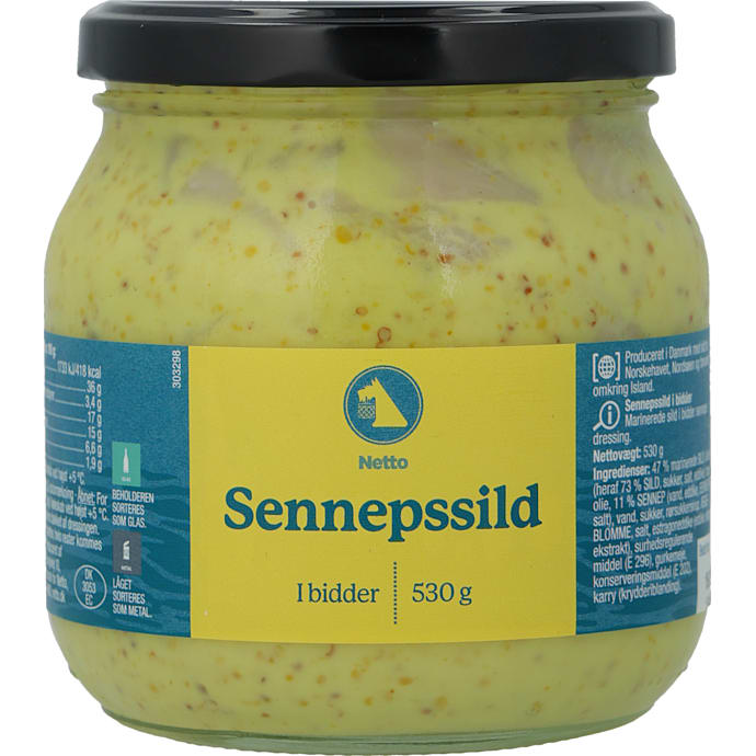Sennepssild i bidder – produktbillede