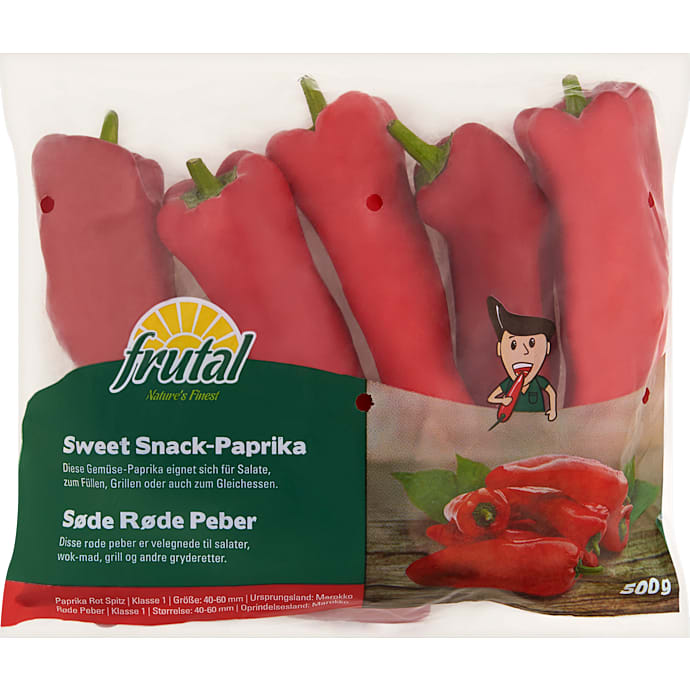 Rød snackpeber – produktbillede