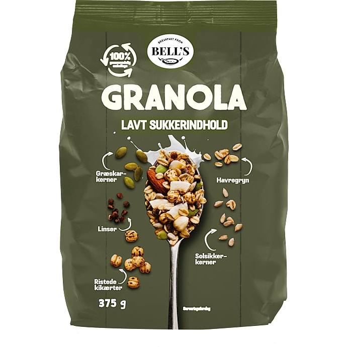 Granola m. havregryn, linser, kikærter og kerner