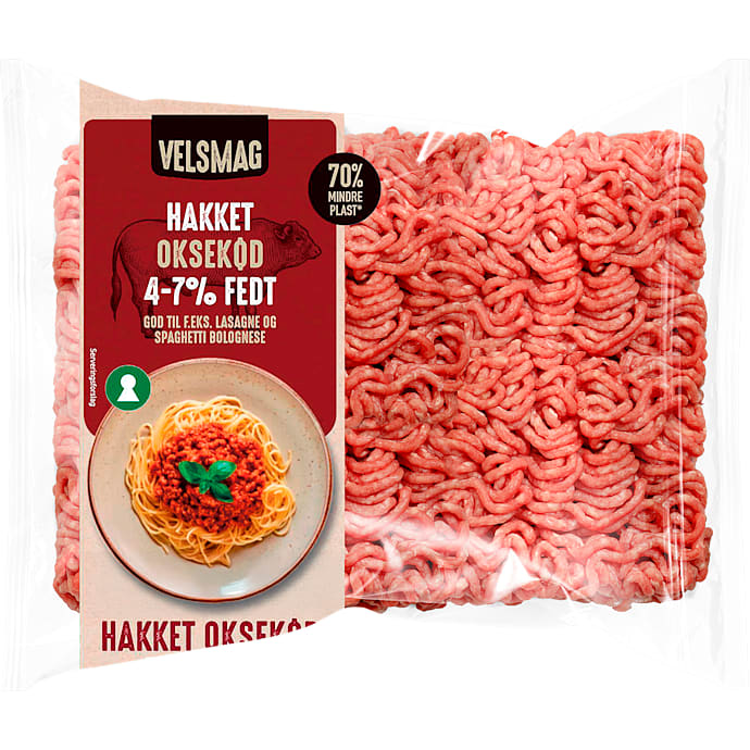Hakket oksekød 4-7% fedt