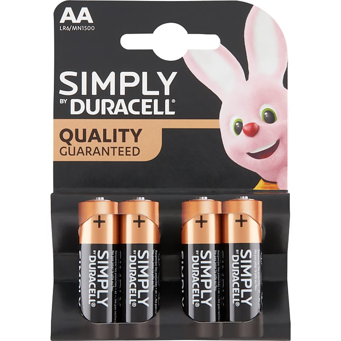 Duracell simply AA batterier 4-pak