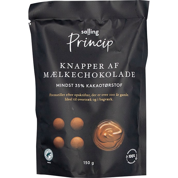 Mælkechokoladeknapper 35% kakao – produktbillede