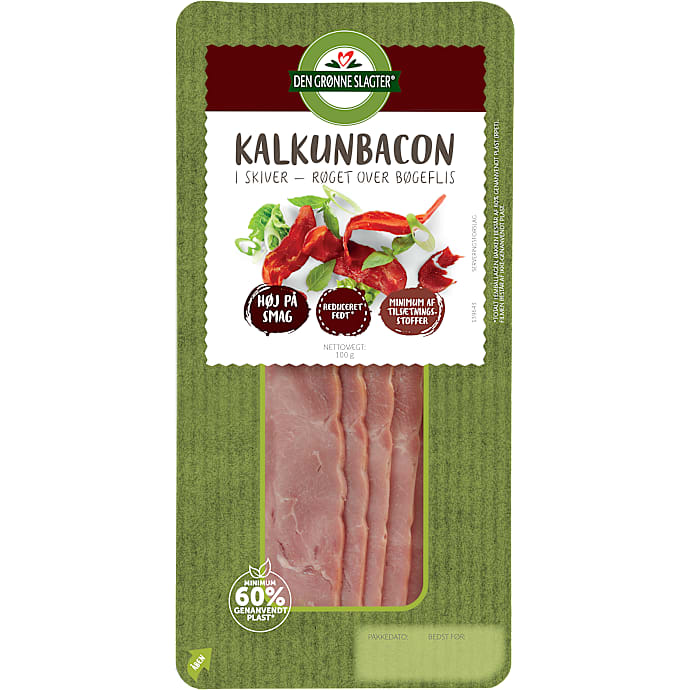 Kalkunbacon i skiver fedtreduceret