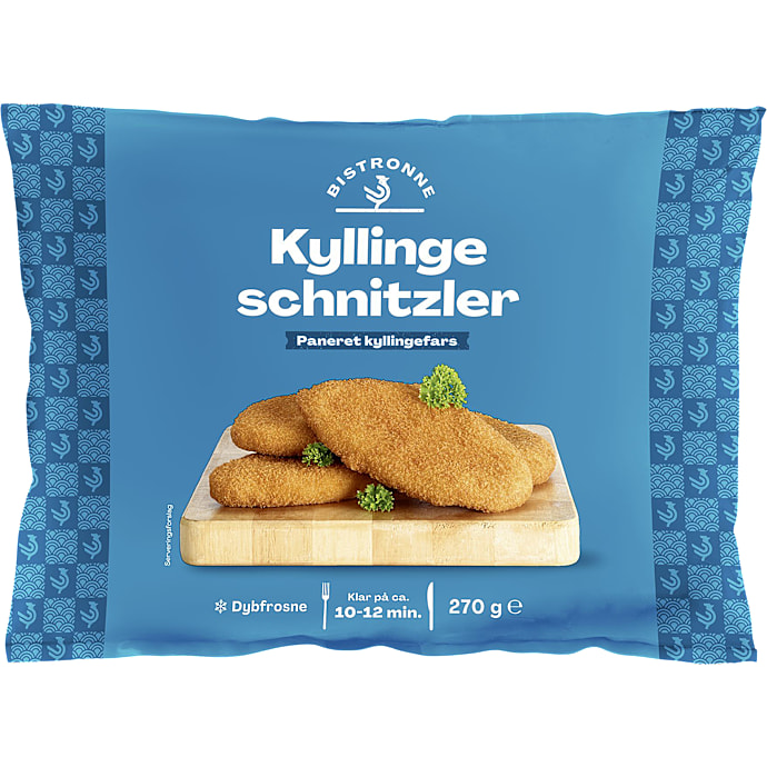 Panerede kyllingeschnitzler