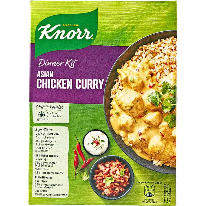 Dinner Kit kylling i karry – produktbillede