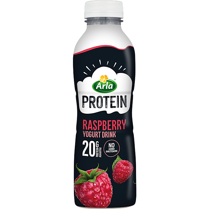 Protein drikkeyoghurt m. hindbær 0,5% fedt