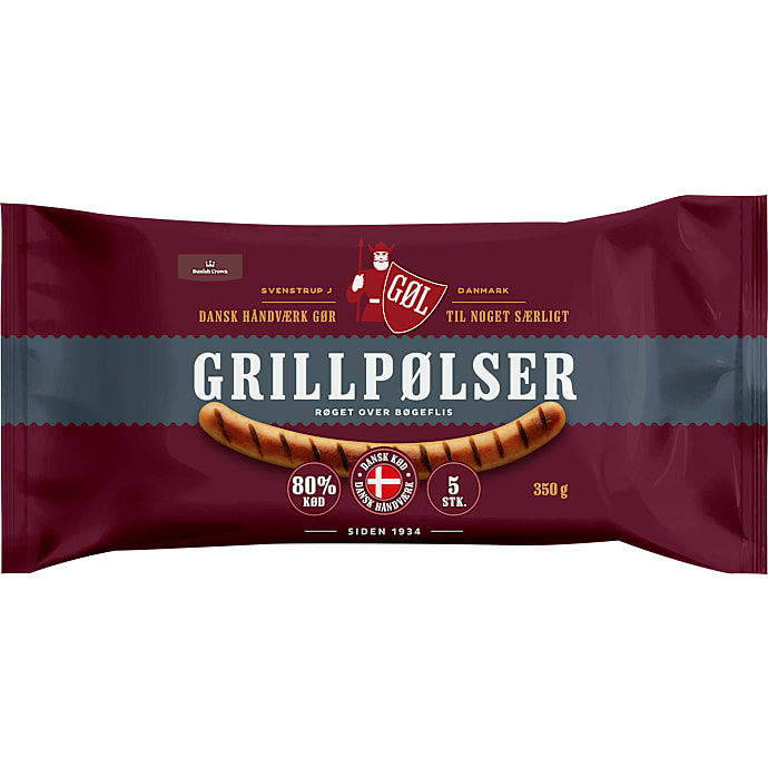 Grillpølser 80 % kød