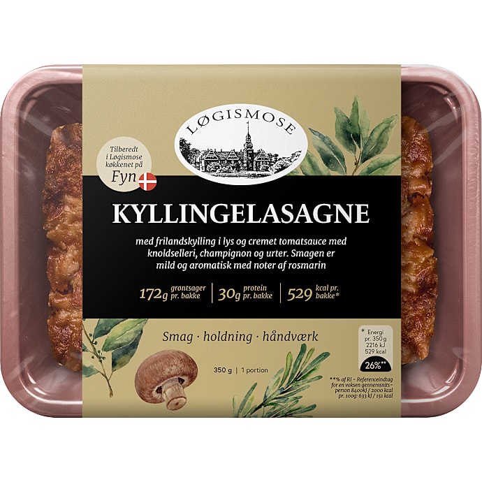 Lasagne m. kylling