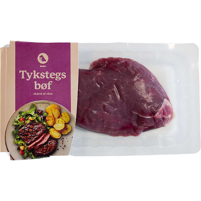 (dep) netto okse tykstegsbøf 150g – produktbillede