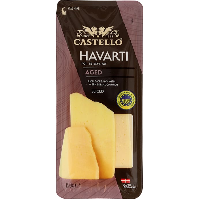 Modnet havarti ost i skiver lagret 55+ – produktbillede
