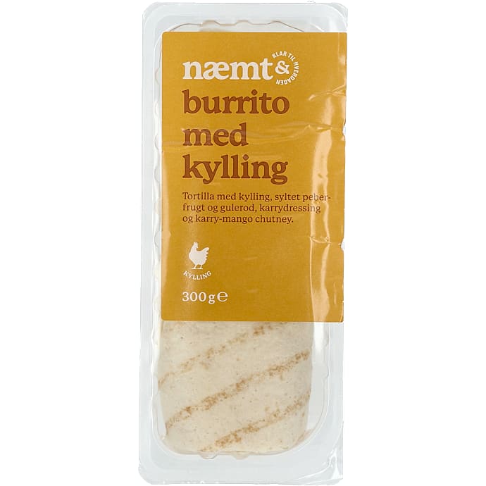 Burrito m. kylling og karry – produktbillede