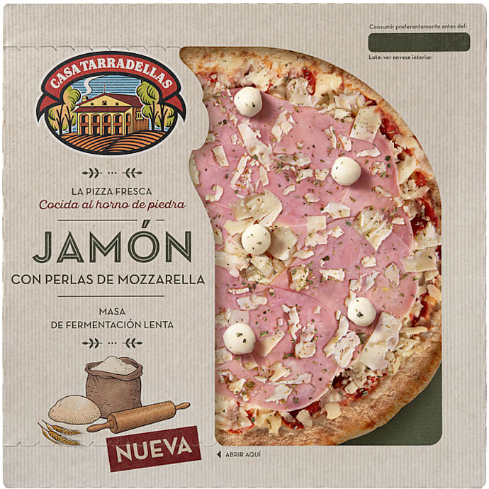 Pizza m. lufttørret skinke