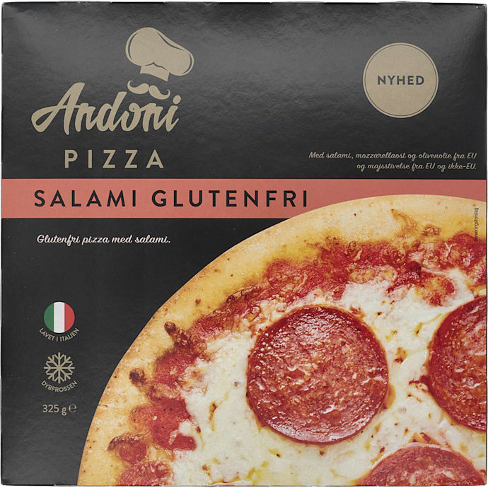 Pizza m. salami glutenfri
