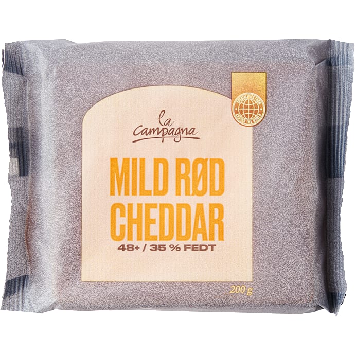 Rød cheddar 35% – produktbillede