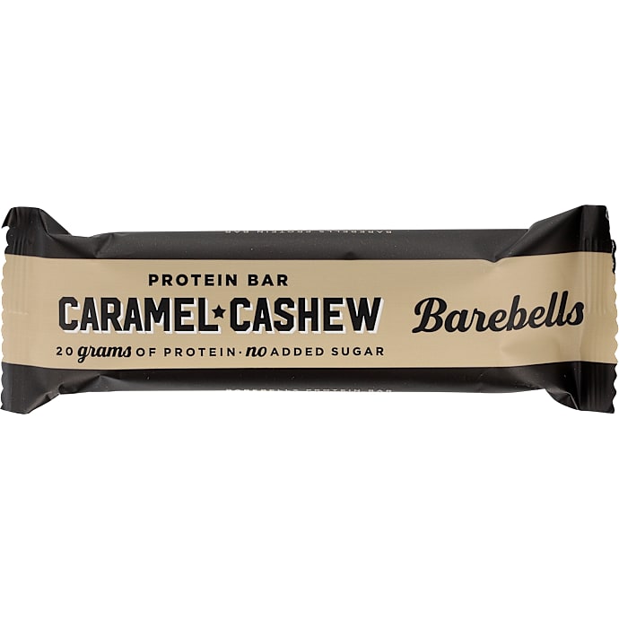 Proteinbar m. cashewnødder og karamel u. tilsat sukker