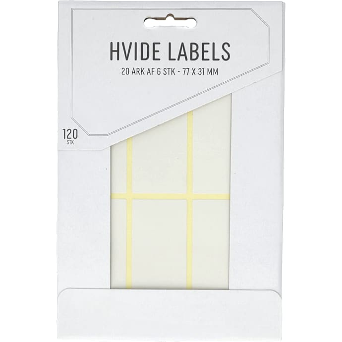 Labels - hvide – produktbillede