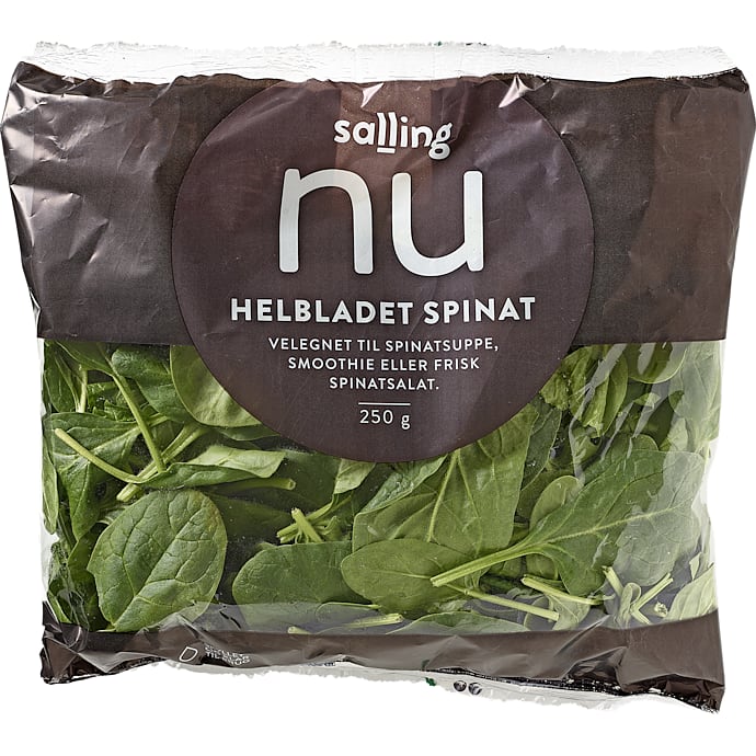Helbladet skyllet spinat – produktbillede