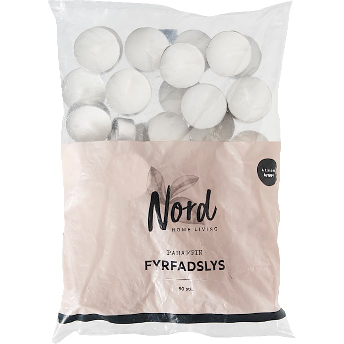 Nord fyrfadslys 50-pak - hvid