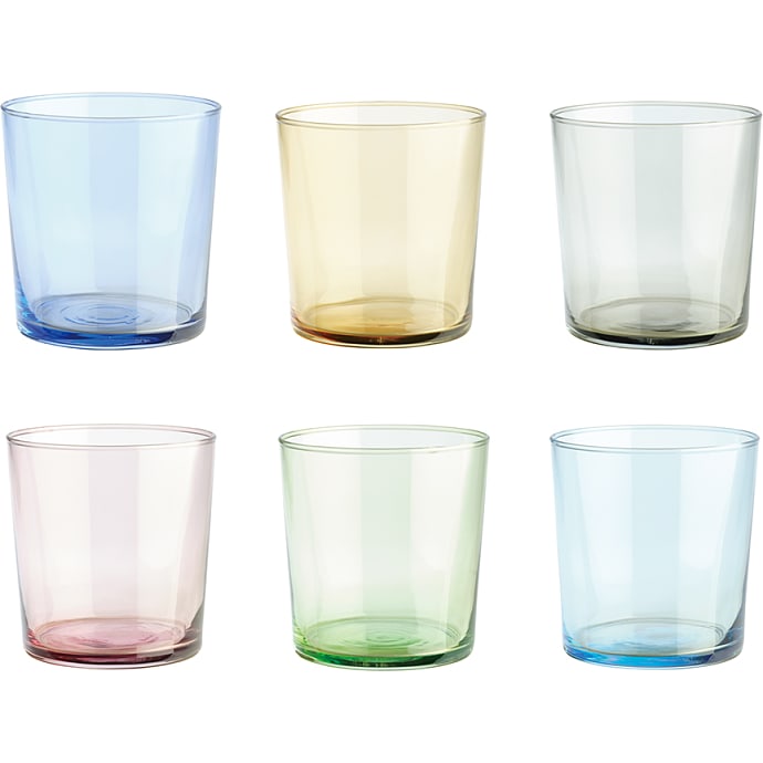 Aida farvede drikkeglas 34,5 cl 6-pak