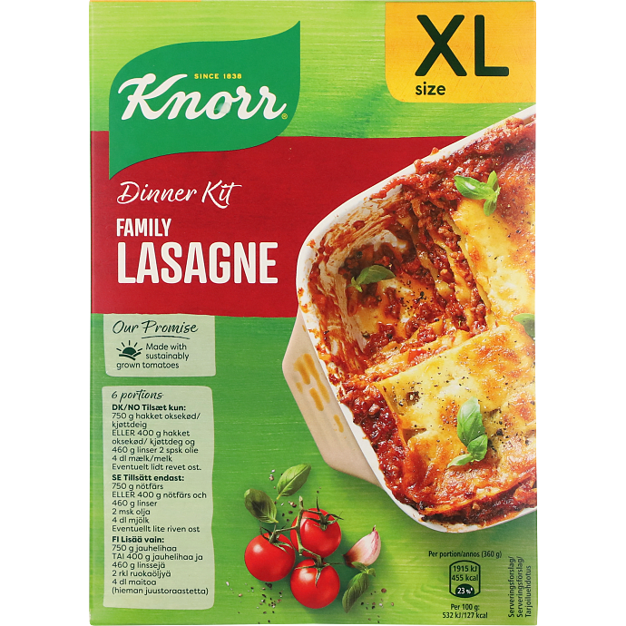 Lasagne dinner kit