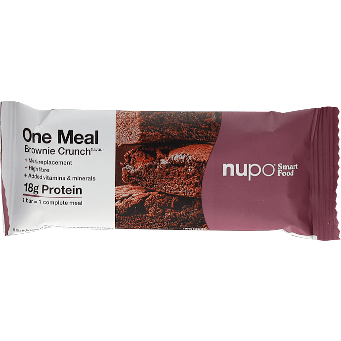 Måltidserstatningsbar m. browniestykker og chokoladeovertræk