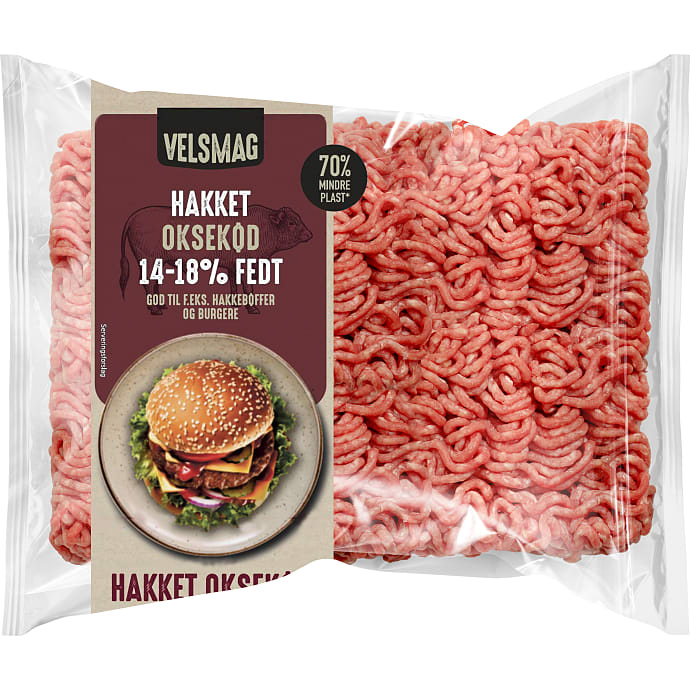 Hakket oksekød 14-18% fedt