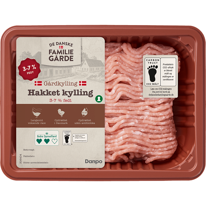Hakket kyllingekød 3-7% fedt
