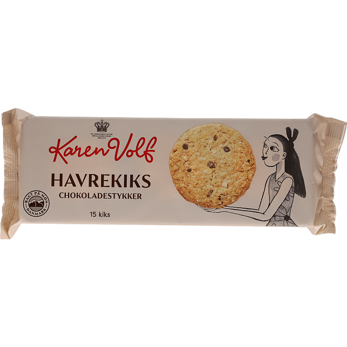 Havrekiks m. chokoladestykker