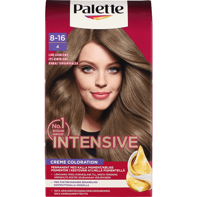 Permanent hårfarve 8-16 Light Ash Blonde m. naturlige olier