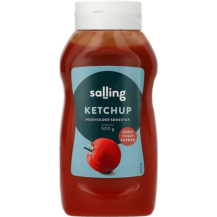 Ketchup u. tilsat sukker og salt