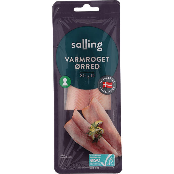 Varmrøget ørred i fileter