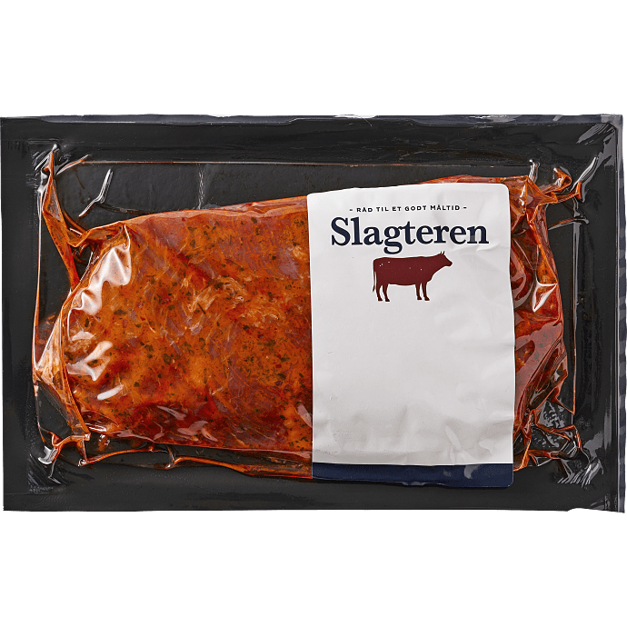 Marineret flanksteak m. hvidløg