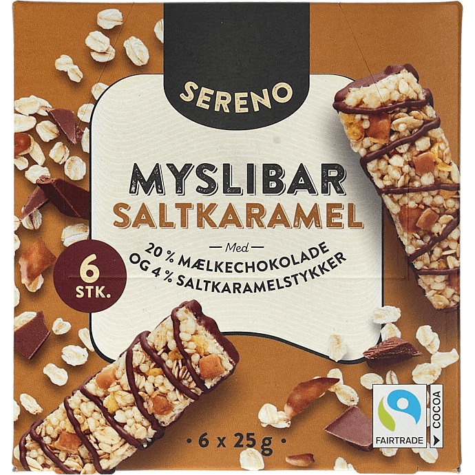Müslibarer m. saltkaramel