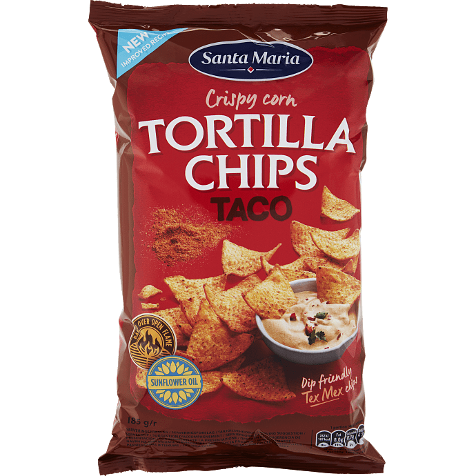 Tortillachips m. tacokrydderi