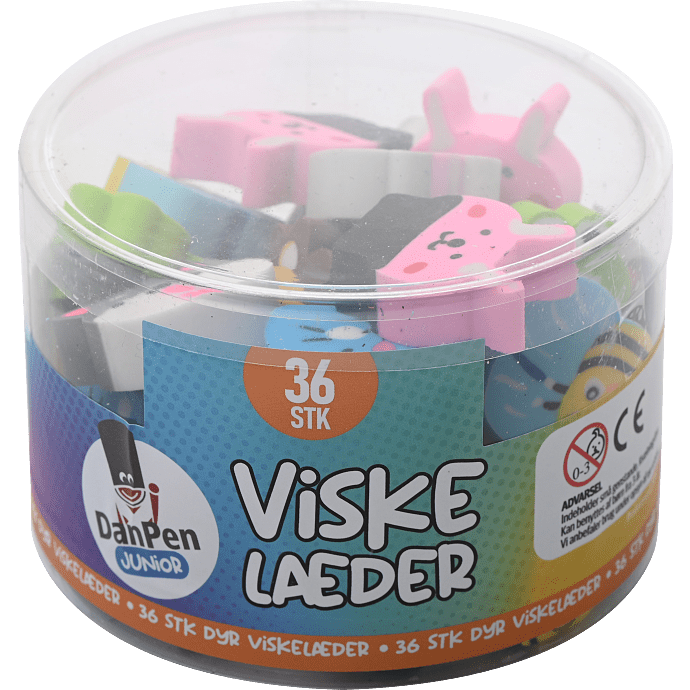 Danpen junior viskelæder 36-pak
