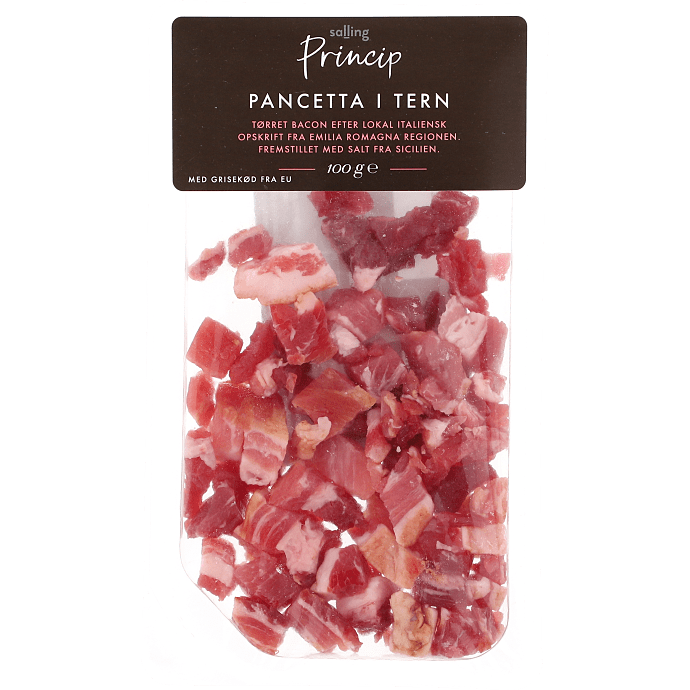 Røget italiensk pancetta i tern