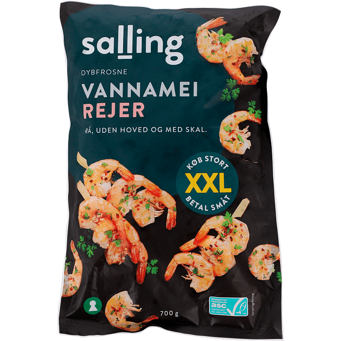 Vannamei rejer rå