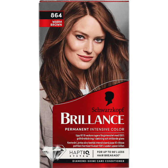 Permanent hårfarve 864 Warm Brown m. serum