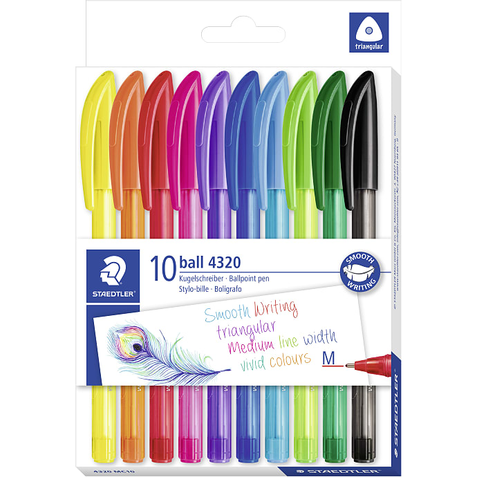 Staedtler kuglepenne 10-pak - flere farver