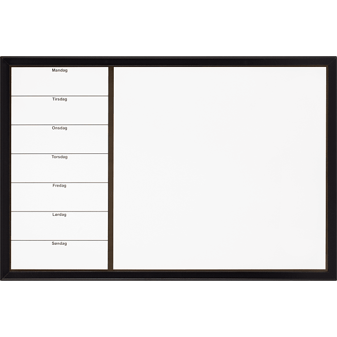 NAGA Whiteboard ugetavle magnetisk 40 x 60 cm